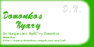 domonkos nyary business card
